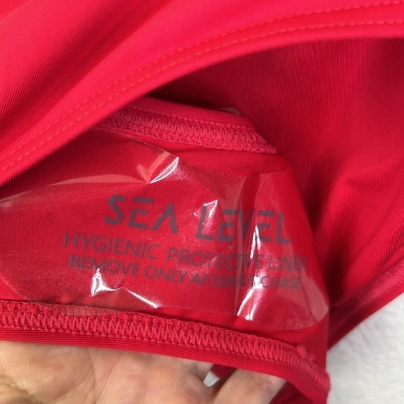 Sea Level Essential Regular Swim Bikini Bottoms In Red Size 14 - Picture 5 of 7
